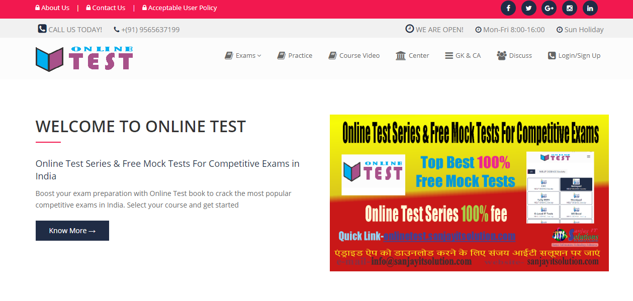 Online Test Series & Free Mock Tests For Competitive Exams in India